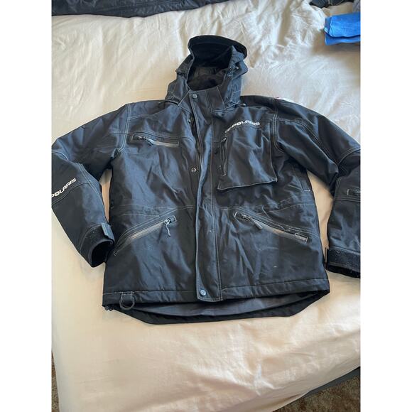 Pure Polaris men’s medium snowmobiling winter jacket removable liner blk durable - Picture 15 of 15